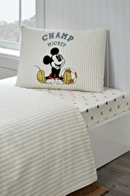 Özdilek Mickey Mouse Champ Tek Kişilik Disney Lisanslı Lastikli Çarşaf Çocuk Pike Takımı