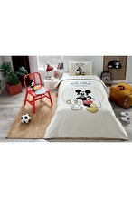 Özdilek Mickey Mouse Champ Tek Kişilik Disney Lisanslı Lastikli Çarşaf Çocuk Pike Takımı