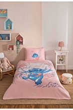 Özdilek Stitch Aloha Tek Kişilik Disney Lisanslı Lastikli Çarşaf Çocuk Pike Takımı