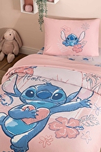 Özdilek Stitch Aloha Tek Kişilik Disney Lisanslı Lastikli Çarşaf Çocuk Pike Takımı