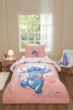 Özdilek Stitch Aloha Disney Lisanslı Kapitoneli Tek Kişilik Çocuk Nevresim Takımı