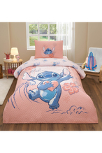 Özdilek Stitch Aloha Disney Lisanslı Kapitoneli Tek Kişilik Çocuk Nevresim Takımı