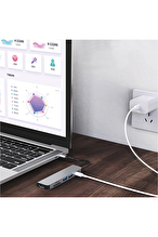 SHAZA 8in1 USB Type-C Hub Port Adaptör HDMI USB Ethernet PD Girişli