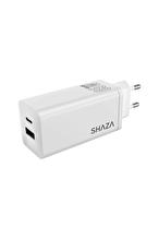 SHAZA Çift Çıkışlı Usb QC3.0& Type-C PD 65W Şarj Adaptörü