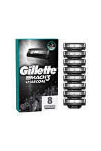 Gillette Mach3 8'Li Bıçak Charcoal