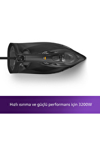 Philips Azur DST7511/80 7500 Serisi Siyah 3200 W Buharlı Ütü