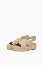 Tommy Hilfiger Kadın Denim Espadrille Platform Sandalet FW0FW08669ACC
