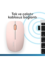 Philips SPK7418 Kablosuz Bluetooth 1600DPI 4 Tuşlu Optik Sessiz Mouse Pembe