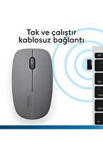 Philips SPK7418 Kablosuz Bluetooth 1600DPI 4 Tuşlu Optik Sessiz Mouse Gri