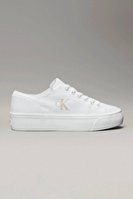 Calvin Klein Kadın Vulc Flatform Low Canvas Mg Ayakkabı YW0YW0176301W