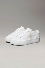 Calvin Klein Kadın Vulc Flatform Low Canvas Mg Ayakkabı YW0YW0176301W
