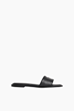 Calvin Klein Kadın Round Flat Sandal Lth Bar HW2 Sandalet HW0HW029250GJ