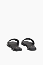 Calvin Klein Kadın Round Flat Sandal Lth Bar HW2 Sandalet HW0HW029250GJ