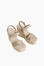 Calvin Klein Kadın Wedge Espadrille 70 Webbing Lth Sandalet HW0HW02901PDT