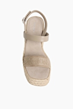Calvin Klein Kadın Wedge Espadrille 70 Webbing Lth Sandalet HW0HW02901PDT