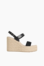 Calvin Klein Kadın Wedge Espadrille 70 Webbing Lth Sandalet HW0HW02901BEH