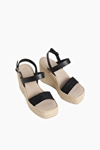 Calvin Klein Kadın Wedge Espadrille 70 Webbing Lth Sandalet HW0HW02901BEH
