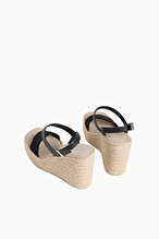 Calvin Klein Kadın Wedge Espadrille 70 Webbing Lth Sandalet HW0HW02901BEH