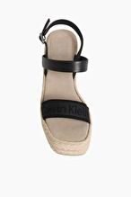 Calvin Klein Kadın Wedge Espadrille 70 Webbing Lth Sandalet HW0HW02901BEH