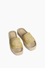 Calvin Klein Kadın Flatform Espadrille Raffia Mg Sandalet HW0HW02895AAM
