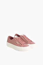 Calvin Klein Jeans Kadın Vulc Flatform Laceup Lth Ayakkabı YW0YW01932TZ6
