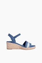 Tommy Hilfiger Kadın Mid Wedge Espadrille Webbing Sandalet FW0FW092301CD