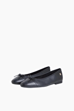 Tommy Hilfiger Kadın Smooth Lthr Ballet Ayakkabı FW0FW09241BDS