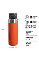 Stanley The Quick Flip Paslanmaz Çelik Termos 1,06 Litre Turuncu