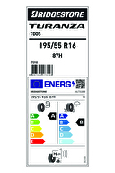 Lastik Yaz Bridgestone 195/55 R16 Turanza T005 87 H