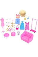 Barbie Kıyafet ve Aksesuar Askısı Oyun Seti HPL78