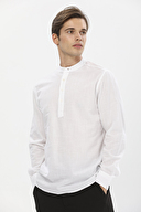 First Company Erkek Hakim Yaka Yarım Düğmeli Gömlek 2410103016