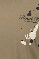 First Company Denim Erkek Bisiklet Yaka Baskılı Süprem Tişört 2417101018