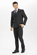 Finesuits Erkek Yünlü Kruvaze Takım Elbise 2222101059.YNKRVCY6DS