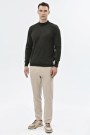 Finesuits Erkek Düz Yünlü Düz Yünlü Kazak 2522201002.DZYBR