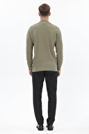 Finesuits Erkek Düz Yünlü Desenli Yünlü Kazak 2522201012.YBFR