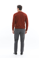 Finesuits Erkek Düz Yünlü Desenli Yünlü Kazak 2522201013.YBFR