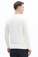 Finesuits Erkek Düz Yünlü Desenli Yünlü Kazak 2522201020.OYR