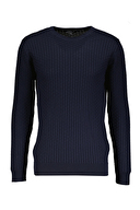 Finesuits Erkek Düz Yünlü Desenli Yünlü Kazak 2522201020.OYR