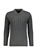 Finesuits Erkek Düz Yünlü Desenli Yünlü Kazak 2522201021.PYFR