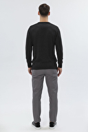 Finesuits Erkek Düz Yünlü Desenli Yünlü Kazak 2522201024.OYR