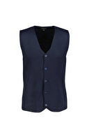 Finesuits Erkek Düz Yünlü Desenli Yünlü Yelek 2522201025.YLKR