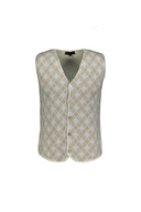 Finesuits Erkek Düz Yünlü Desenli Yünlü Yelek 2522201026.YLKR