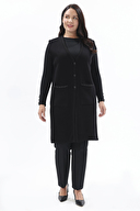 Shefame Kadın Uzun Yelek 2524BK114009