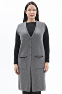 Shefame Kadın Uzun Yelek 2524BK114009