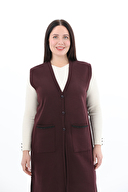 Shefame Kadın Uzun Kadın Yelek 2524BK114009