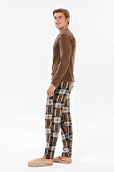 First Company Yarım Düğmeli Polar Pijama Takımı 233EP6005PI