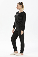 Shefame Kadife Bisiklet Yaka Pijama Takımı 233KP7001PI