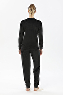 Shefame Kadife Bisiklet Yaka Pijama Takımı 233KP7001PI