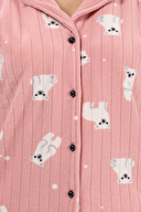 Shefame Fitilli Polar Düğmeli Pijama Takımı 233KP7006PI
