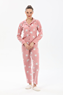 Shefame Fitilli Polar Düğmeli Pijama Takımı 233KP7006PI